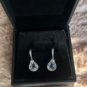 Nadri Silver Crystal Drop Earrings